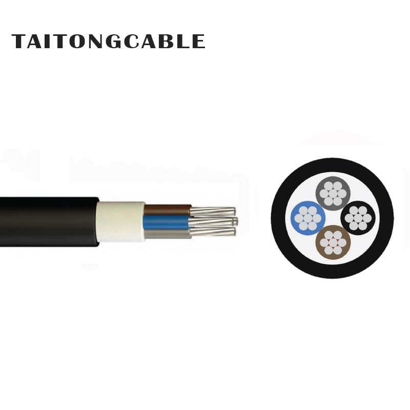 Cabluri de alimentare cu manta PVC izolate XLPE, conductoare din aluminiu cu 2-5 fire de joasa tensiune